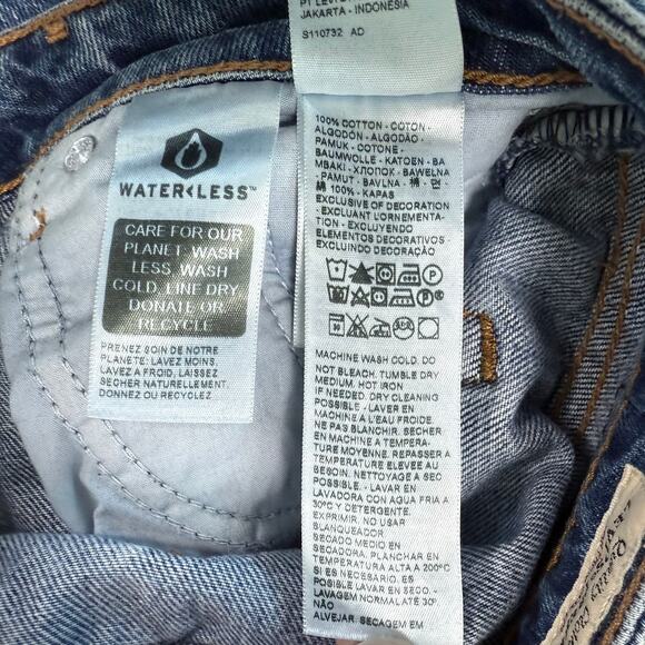 Levi's Low Loose Jeans Dark Wash Wide Leg Denim Pants A5566-0001 Womens W28 L30 - Picture 5 of 7